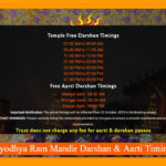 Ayodhya Ram Mandir Darshan Timings